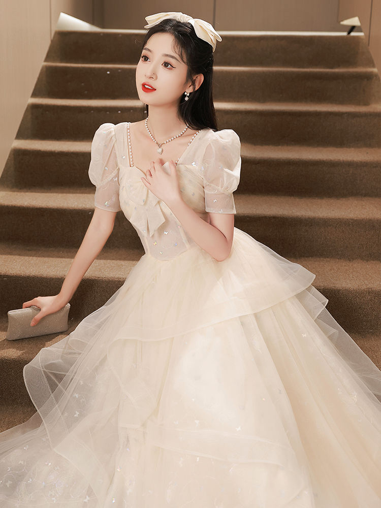 2024 春 ワンピース ロング 入学式 イブニングバースデープリンセススカート 結婚式 ドレス パーティードレス お呼ばれ 披露宴