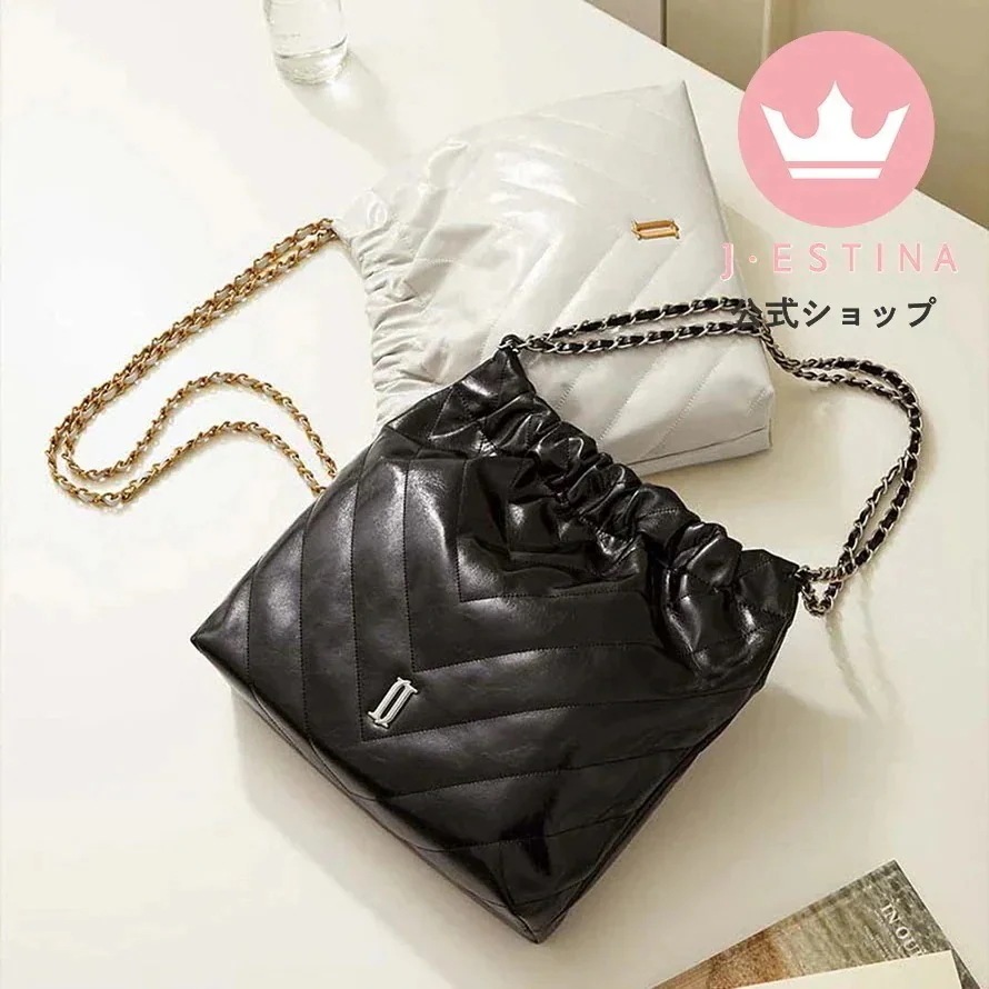 ILLY レザーチェーンバッグ(BLACK) 韓国ドラマ 韓国ファッション レディース アクセサリー お歳暮記念日