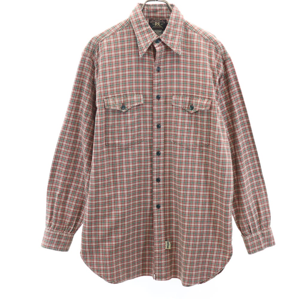 90s 初期タグ 赤3星 オールド 長袖 チェックシャツ S 赤茶 他 RALPH LAUREN ラルフローレン メンズ