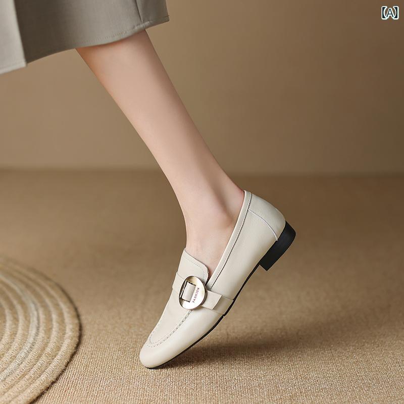 スリッポン フラット ローファー レディース シューズ 靴 スニーカー ウォーキングシューズ ランニングシューズ レザー スリップオン 疲れにくい サイドゴア ローファー レディース 通学 通勤 学生 カレッジ 仕事 オフィス