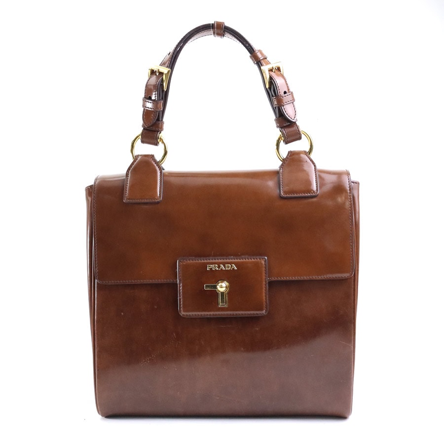 プラダ PRADA ハンドバッグ レザー ブラウン ゴールド レディース N51286 e59057a