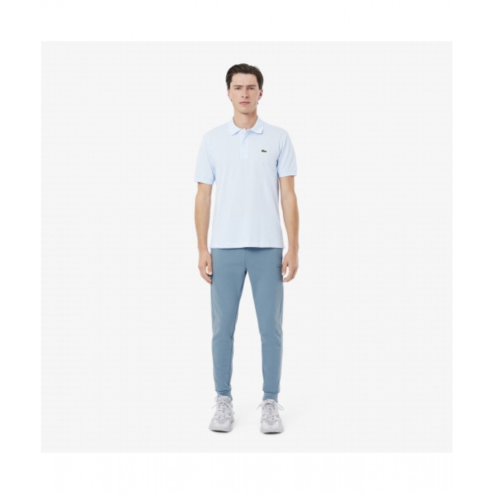 LACOSTE メンズ スリムフィット ダブルフェイス ジョガーパンツ [ブルー]