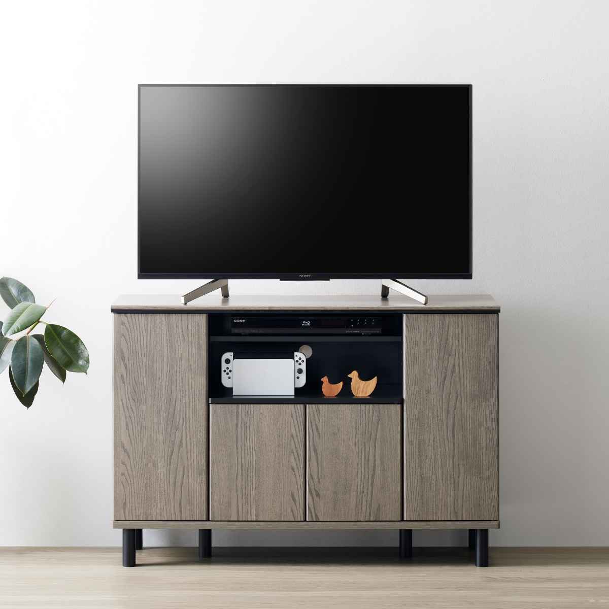 ミドルボード キャビネット モダンデザイン クロフール 幅111cm ラック 棚 テレビボード TV台 TVボード テレビラック テレビ モダン 収納 寝室 リビング収納 AVボード