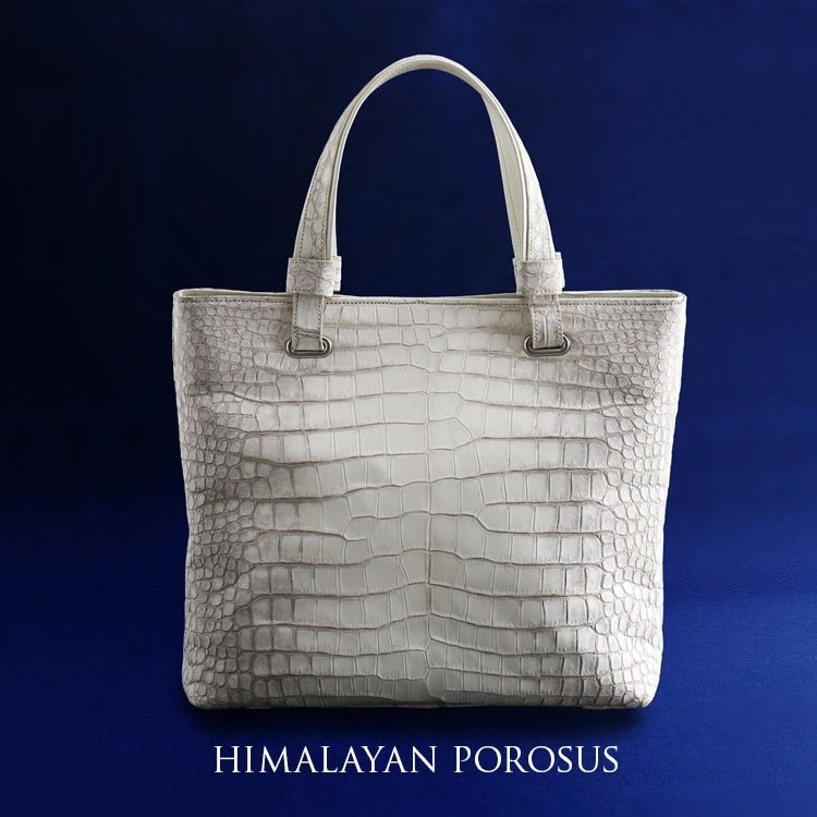 ヒマラヤスモールクロコダイル日本製トートバッグレディースセンター取り『クロコダイル保証書