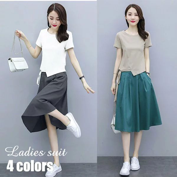 セットアップ レディース 夏 スカート 上下セット 2点セット 綿麻 春 Tシャツ 膝丈スカート ウエストゴム おしゃれ 20代 30代 40代 カジュアル 体型カバー バレンタイン 2025 プレゼ 7,055円