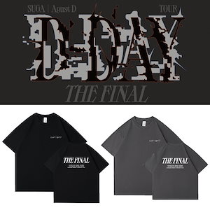 BTS SUGA AgustD D-DAY The Final コンサート 着用 トップス Tシャツ 無地 半袖 コットン カッコいい 男女兼用 韓国ファッション