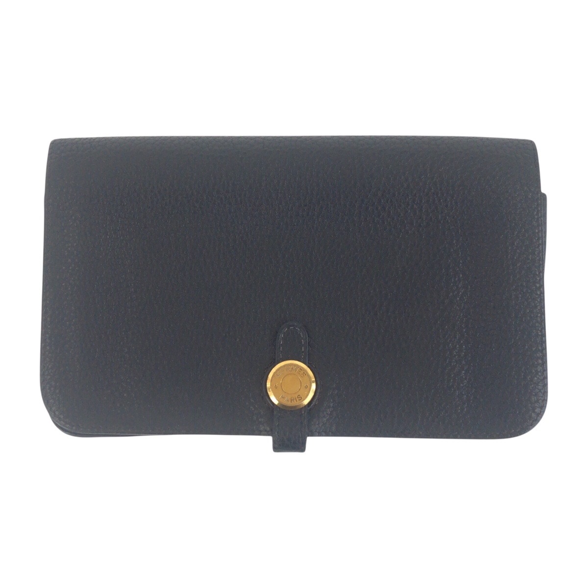 ドゴンGM ブラック 黒 ゴールド金具 トリヨンクレマンス 長財布 ロングウォレット 男女兼用 D刻印 メンズ 503275