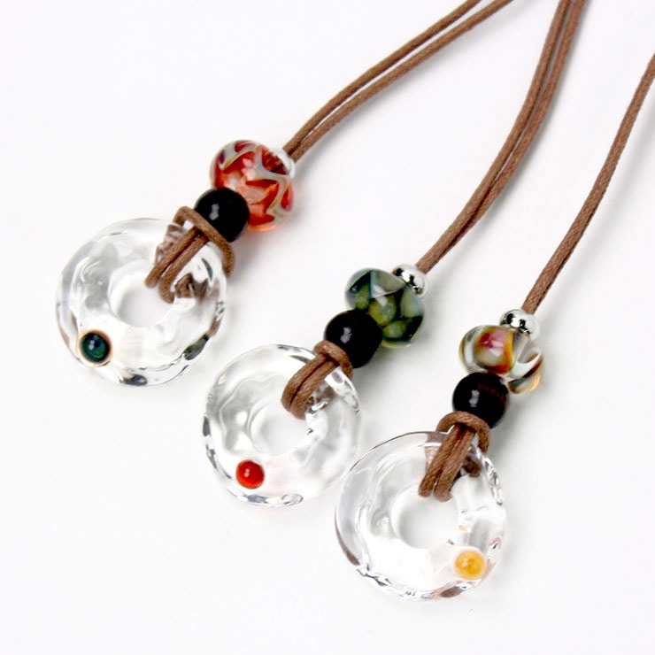 DragonPipe ドラゴンパイプ Ring＆Bead ペンダント ネックレス -ブラック- パイレックス【セール品の為返品・交換不可商品】