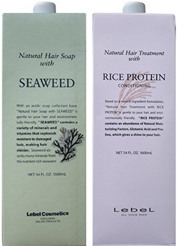 モイスチャライジング Lebel ルベル ナチュラル ヘアソープ SW シーウィード 1600ｍｌ ＆ トリート RP ライスプロテイン 1600ml セット
