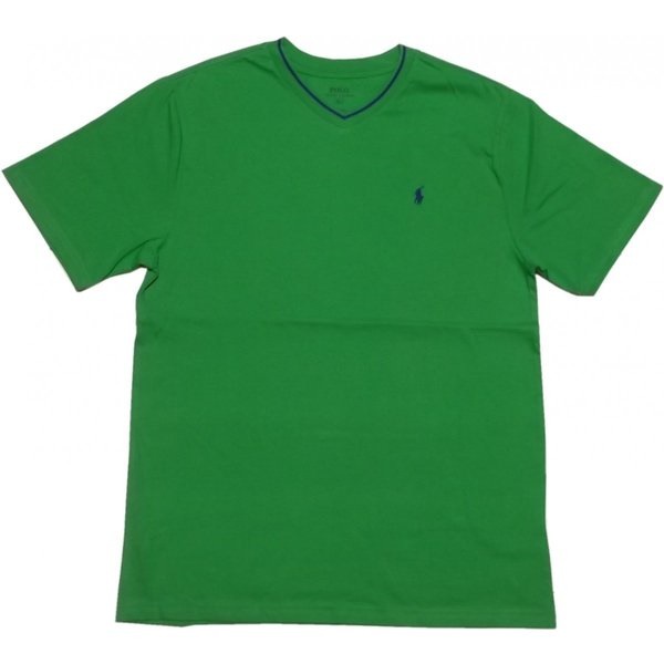 POLO Ralph Laurenボーイズサイズ 半袖 Vネック ワンポイント Tシャツ グリーン boys PR2-025