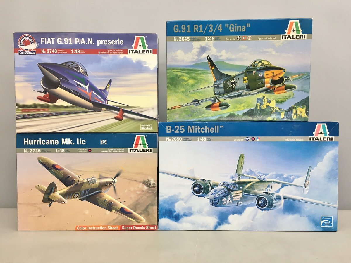 プラモデル まとめ 4点セット No2650 2645 2740 2726 1/48スケール ITALERI イタレリ 飛行機 ヘリコプター 戦闘機 未組立 2509LO014