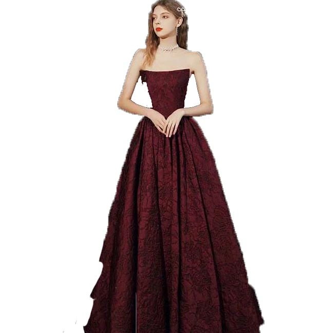 ドレス チューブトップタイプ 大人 ピアノ 発表会 ロングドレス 演奏会 結婚式 母親 演奏会用ドレス 小さいサイズ ロング 披露宴 レディース 演奏会ドレス ピアノ発表会 韓国 イブニングドレス X