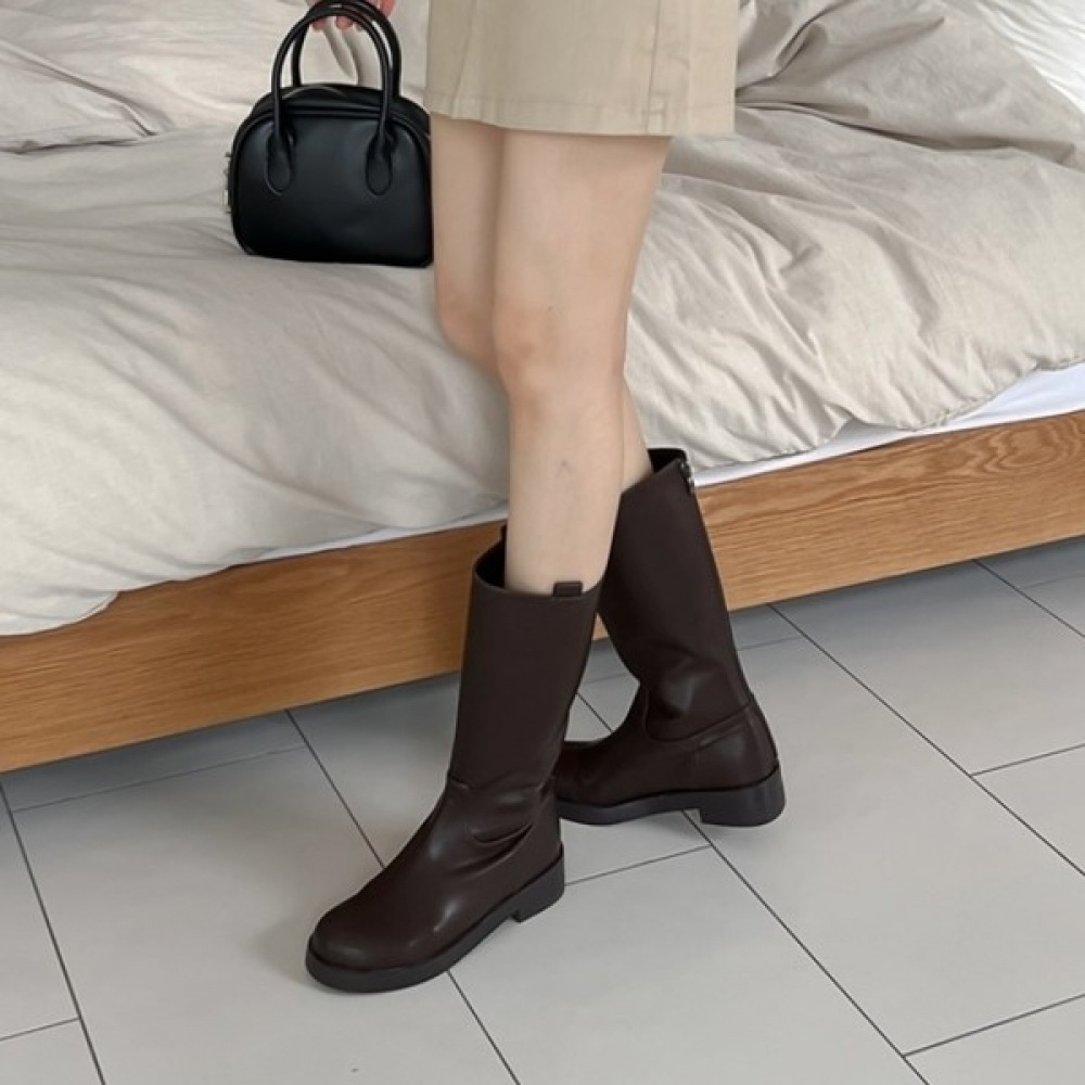 [ニナスパリ] ラウンドファッションミドルブーツ 6,675円