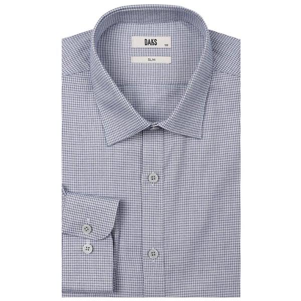 25年FWコットン混マイクロチェック スリムフィット ドレスシャツ DLA3SHDL303B1