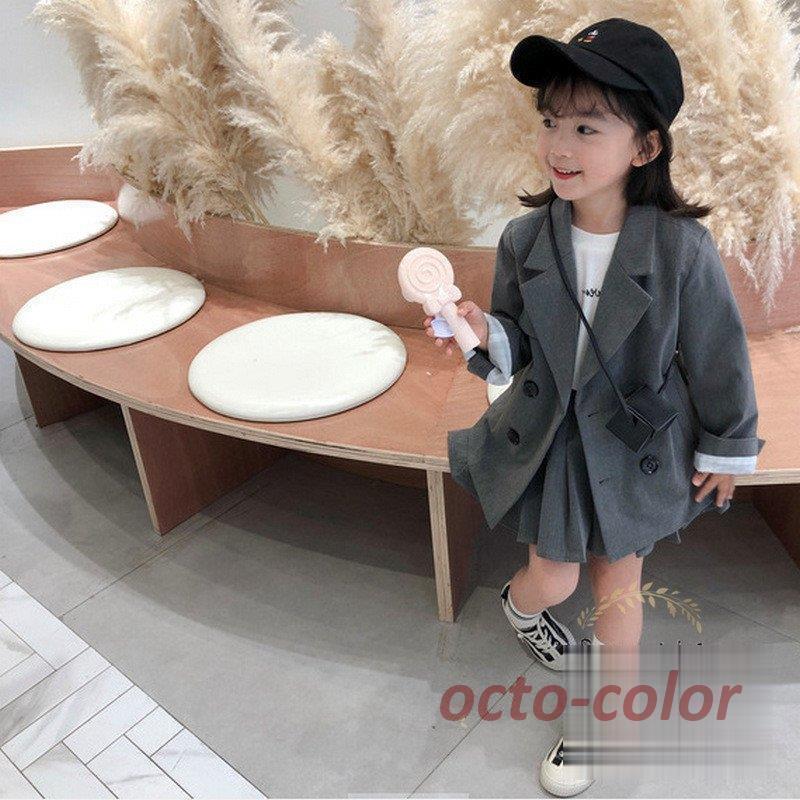新作子供フォーマルスーツ 女の子セットアップ キッズ 長袖 春秋 ジャケットスカート 2点セット 卒業式 入学式 入園式 発表会 結婚式