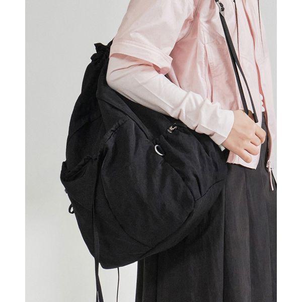 COVERNAT WOMAN クローバーハートシャーリングナイロンバックパック Black