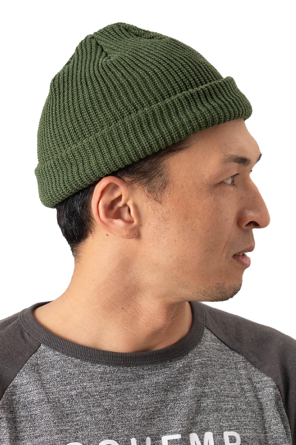 [ナコタ] colunaline オーガニックコットン ヘビーリブショートワッチキャップ ニット帽 無地 肉厚 シンプル メンズ レディース 秋 冬