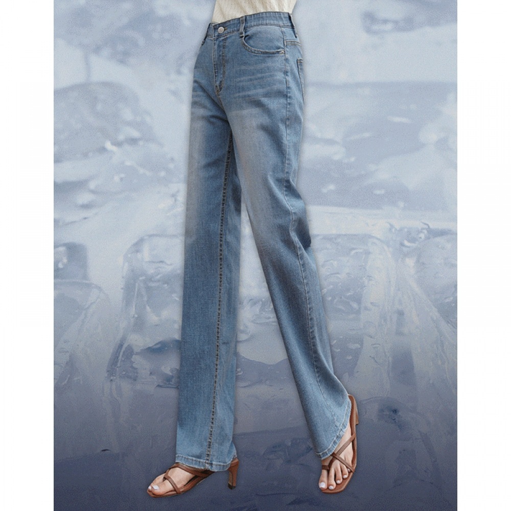 クリック＆ファニーモストパーフェクトブルーストレートデニムパンツ [SMLサイズ]