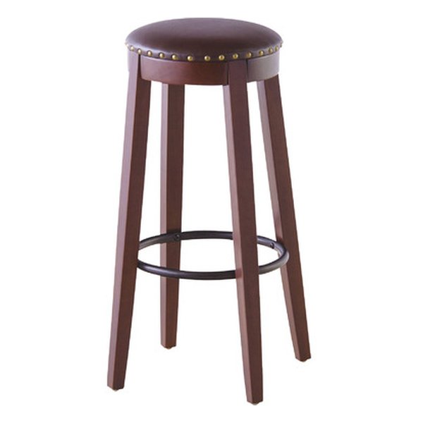 カウンタースツール ブラウン 幅34×奥行き34×高さ70（座面直径31）cm RKC-267BR