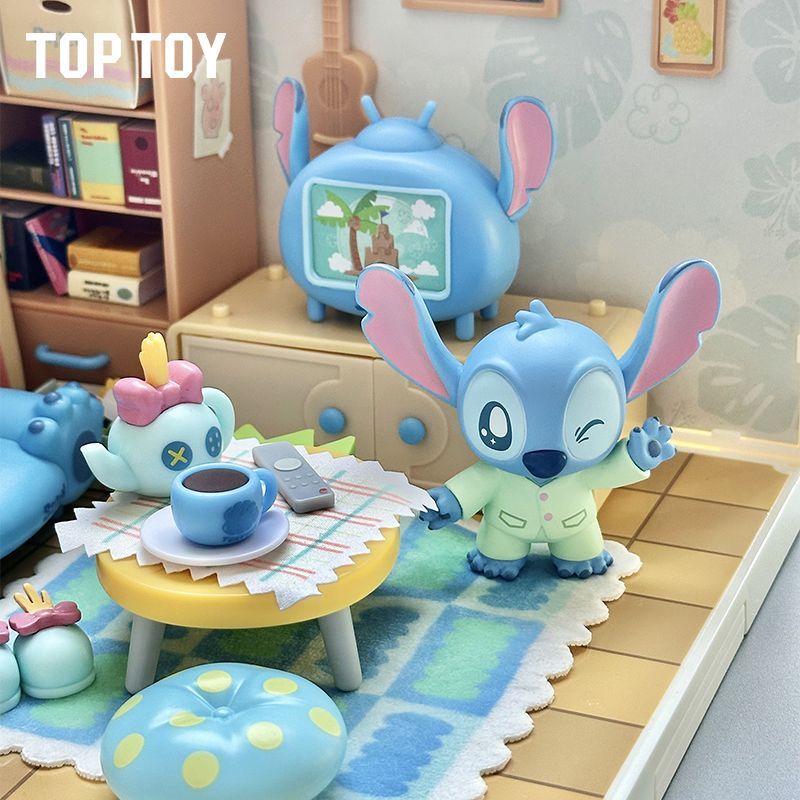 TOPTOY新型スティッチは快適な時にDIYを飾って小屋を作って周辺のおもちゃの誕生日プレゼントを遊ぶ