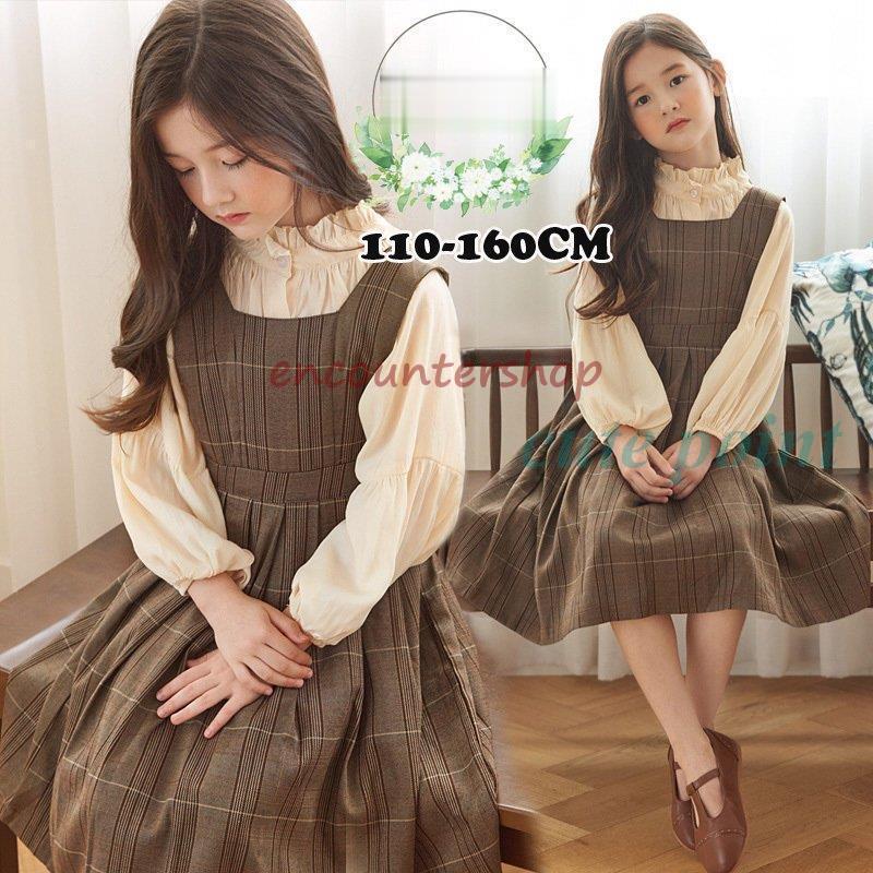 キッズ 入学式 子ども服 七五三 卒園式 ワンピース 子供ドレス 女の子 ワンピース ジュニア 長袖ブラウス ハイネック フォーマル チェック柄 発表会