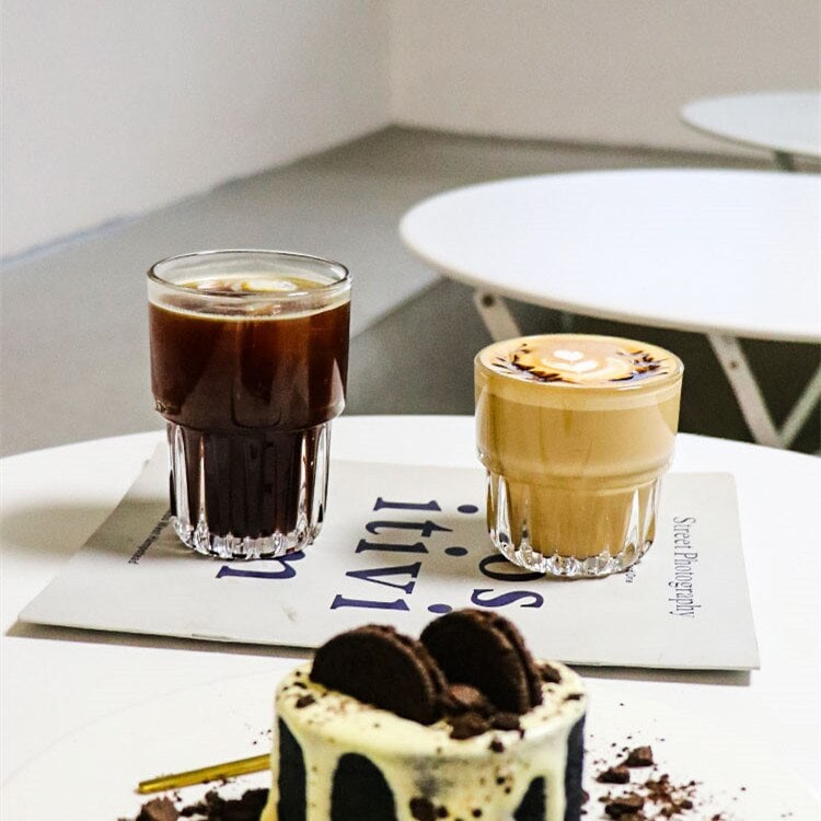 【2個セット】 グラス コップ コーヒーカップ オシャレ 韓国 雑貨 北欧 インテリア コーヒーグラス 韓国っぽ