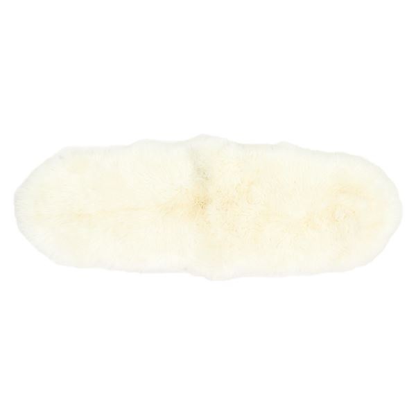 ニュージーランド産 天然ムートンの2匹 ラグマット 約60180cm ホワイト 表面：羊毛皮100％ 吸水性 放湿性 M-511-F 12,757円