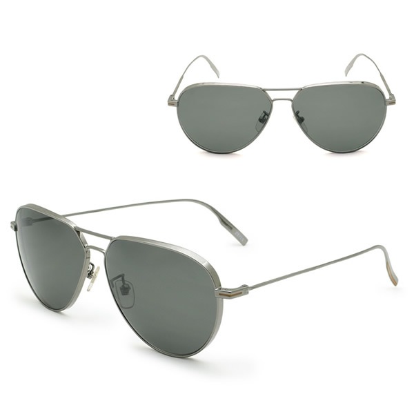 ゼニア サングラス ZEGNA EZ0129-F/S 08D 61 Ermenegildo Zegna ガンメタル グレー 偏光レンズ ノーズパッド UVカット ユニセックス