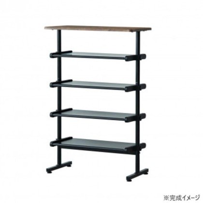 フィット ワンタッチ式可動棚ラック WD・ウッド NK-7501WD