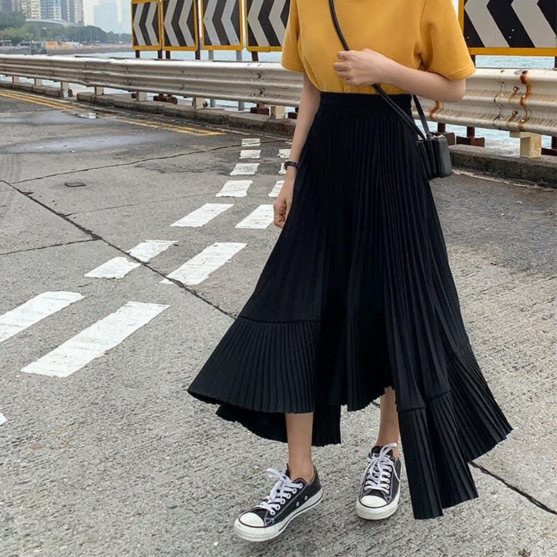 スカート ロングスカート レディース ロング丈 プリーツ Aライン ケーキスカート ハイウエスト スリム 細身 かわいい 大人可愛い 大人かっこいい 大人女子 おしゃれ お洒落 きれいめ 上品 こなれ