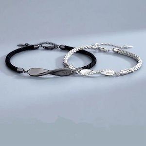 ブレスレット カップル メビウス メンズレディース 誕生日プレゼント バレンタイン 編み込み アクセサリー 特別な日に