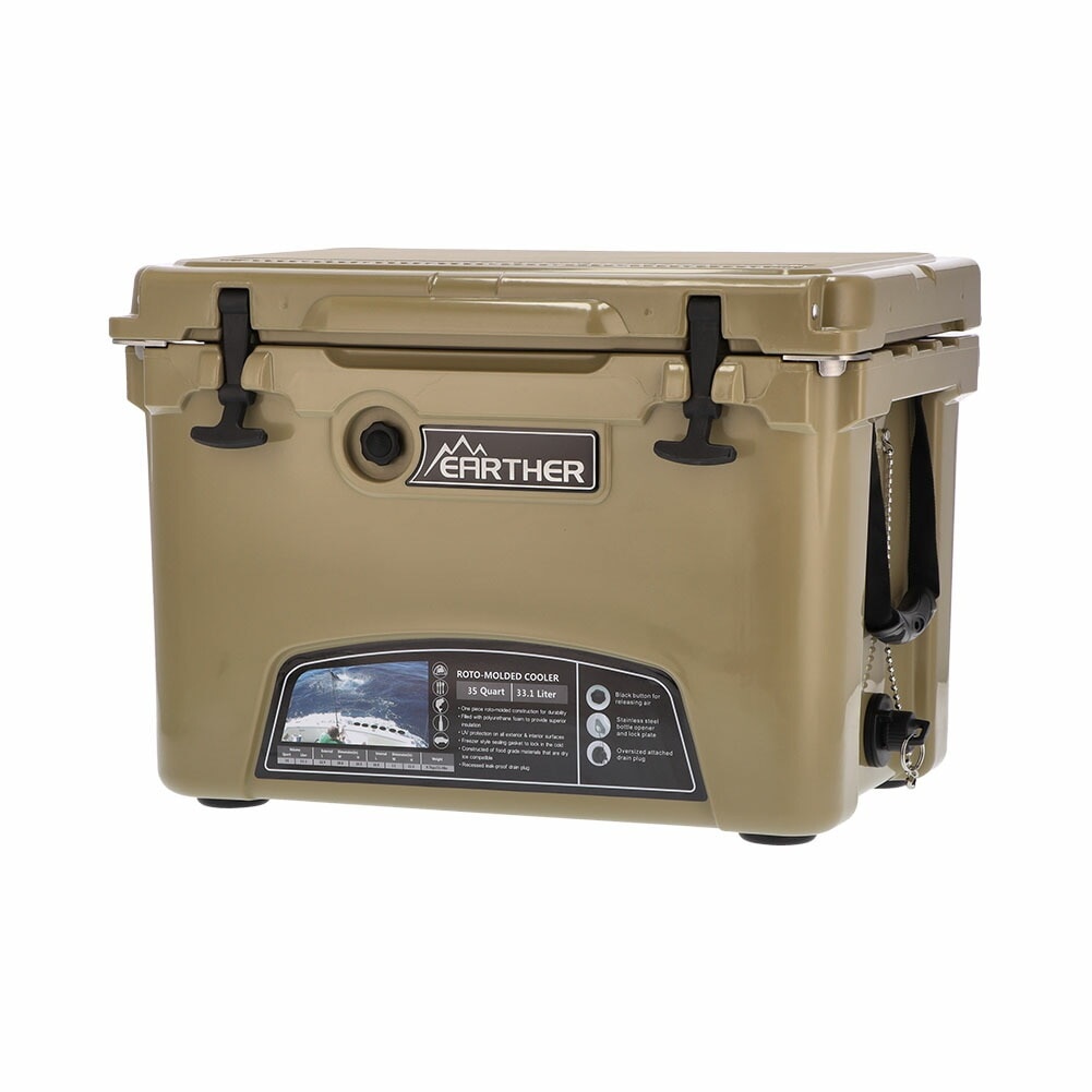 クーラーボックス 大型 33.1L 大容量 ハードクーラーボックス クーラーBOX キャンプ アウトドア 釣り 運動会 海水浴 スポーツ レジャー BBQ 保冷 密閉 断熱 アーサー EARTHER