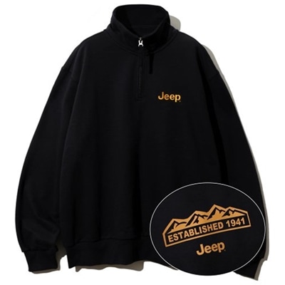 Qoo10] JEEP Half Zip-Up M-Logo S : レディース服