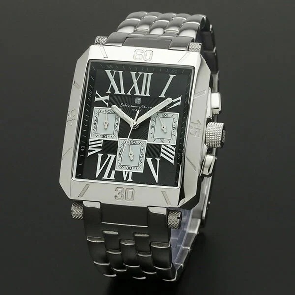 取寄品 正規品 Salvatore Marra 腕時計 SM17117-SSBKSV
