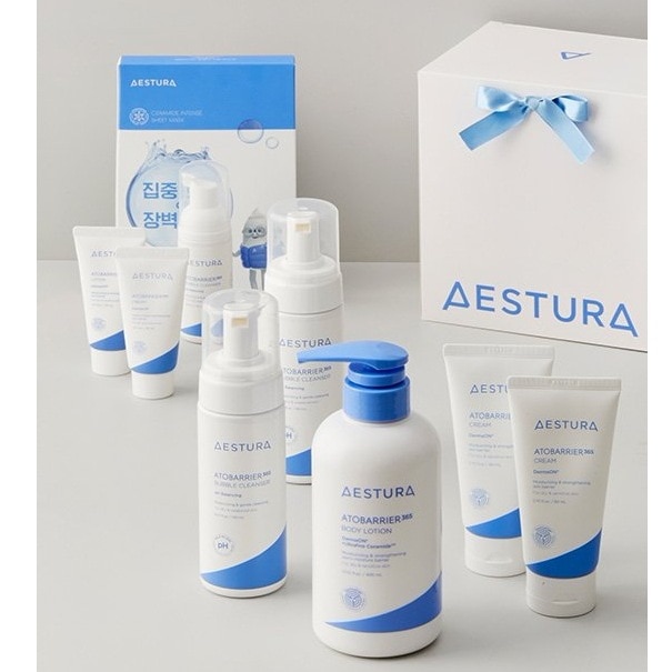 【AESTURA】冬の保湿バリア フルケアセットアトベリア365 クリーム・ボディローション・バブルクレンザー集中保湿 & 敏感肌ケア化粧水