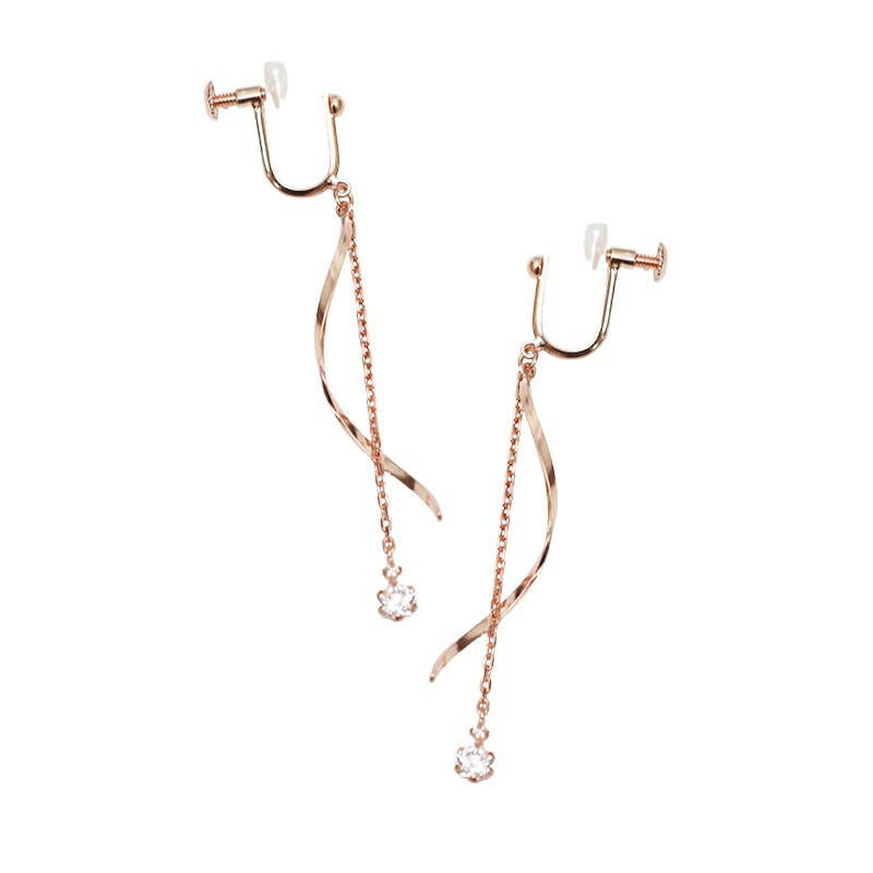 イヤリング レディース シルバー ピンクゴールドコーティング ジュエリー 祝い