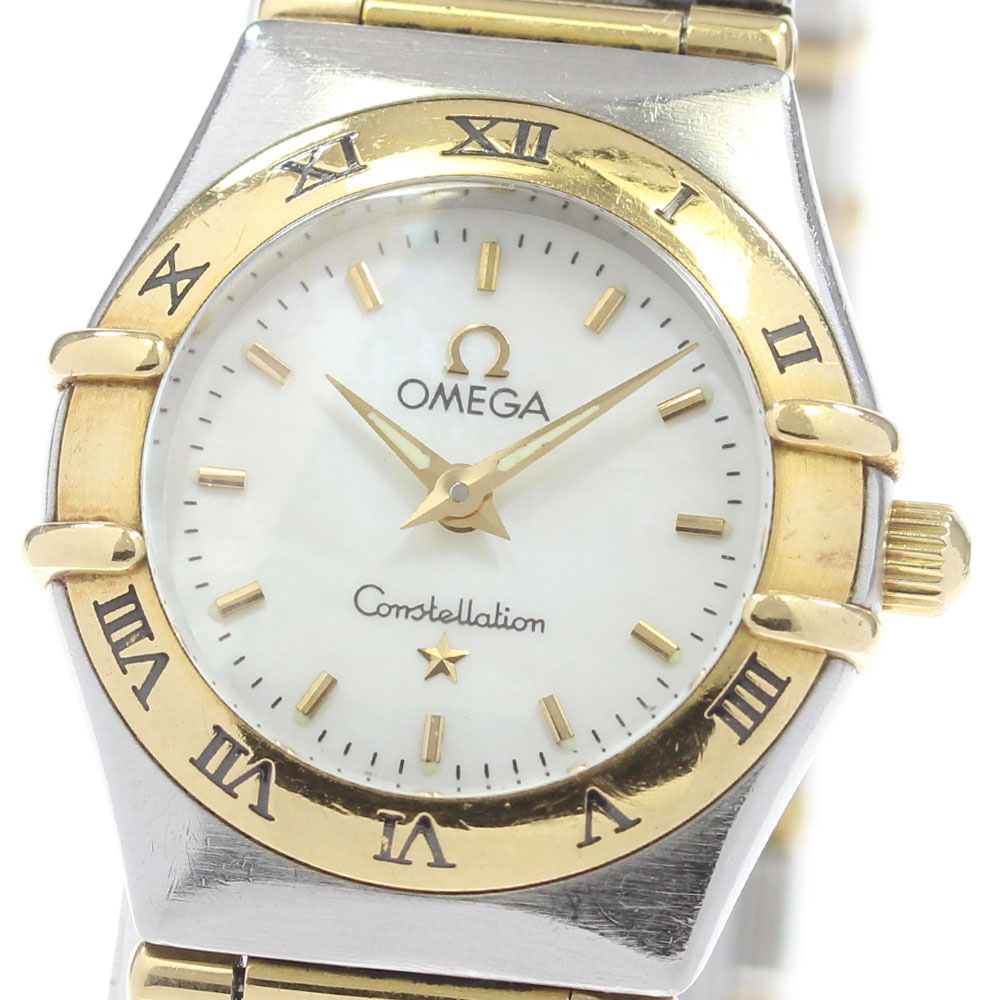 オメガ OMEGA 1262.70 コンステレーション ミニ YGベゼル フルバー クォーツ レディース 保証書付き_862295【中古】