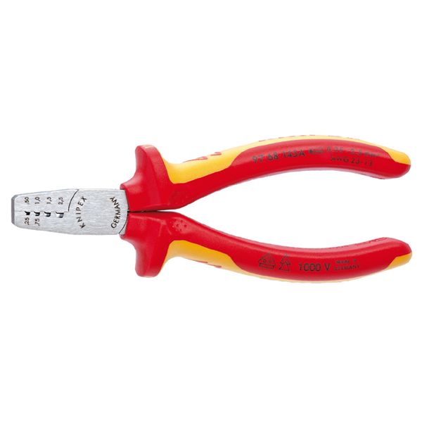 KNIPEX クニペックス 1000V絶縁エンドスリーブ用圧着ペンチ 全長145mm 9768-145A