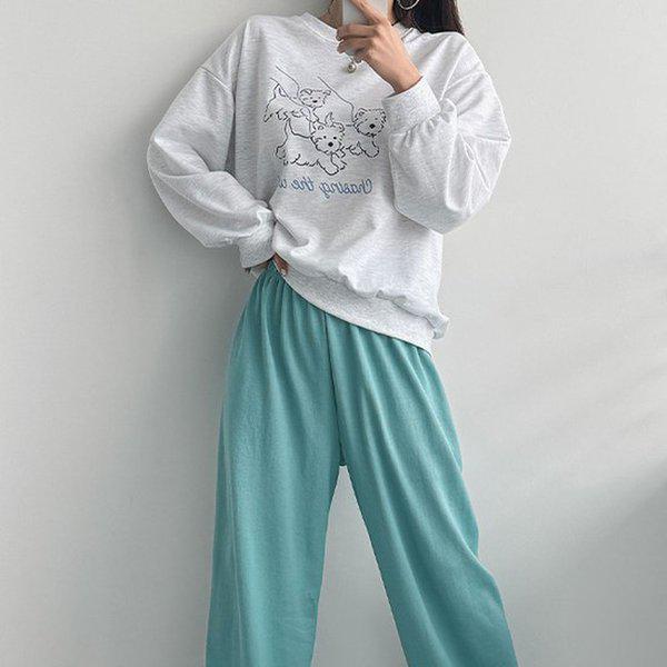 Hスタイル(SET)マルチーズセット 春 女性 トレーニングウェアセット スウェットセット パンツセットアップ 大きいサイズ ホームウェア