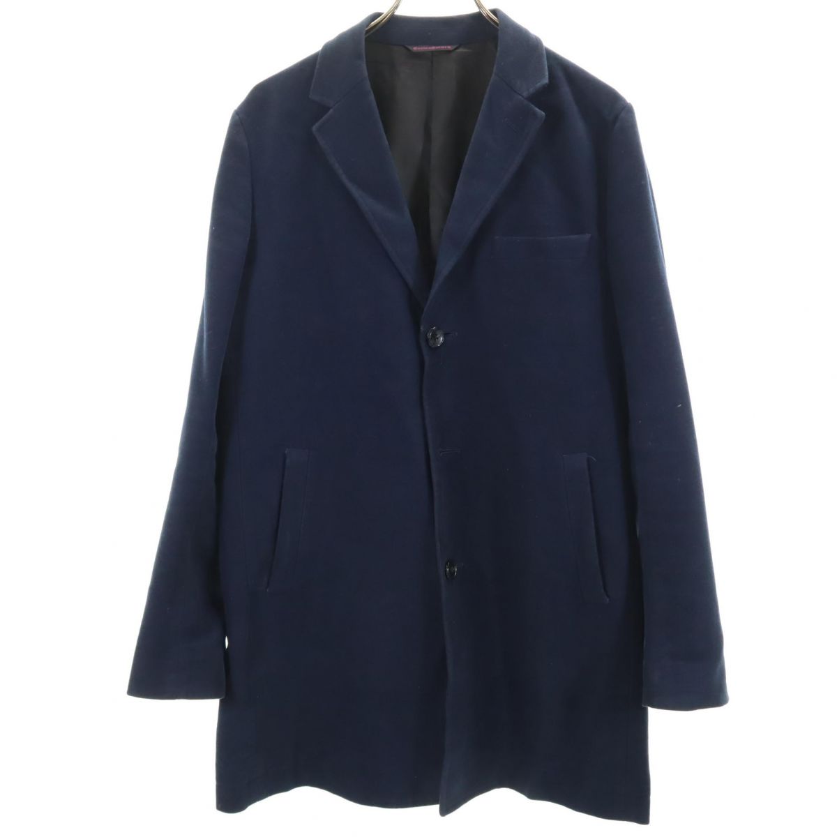 日本製 起毛 コットン チェスターコート 3 ブルー系 メンズ 5,051円