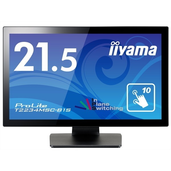 iiyama T2234MSC-B1S タッチパネル液晶ディスプレイ 21.5型/19201080/D-subHDMIDisplayPort/ブラック/スピーカーフルHD/IPS/防塵防滴