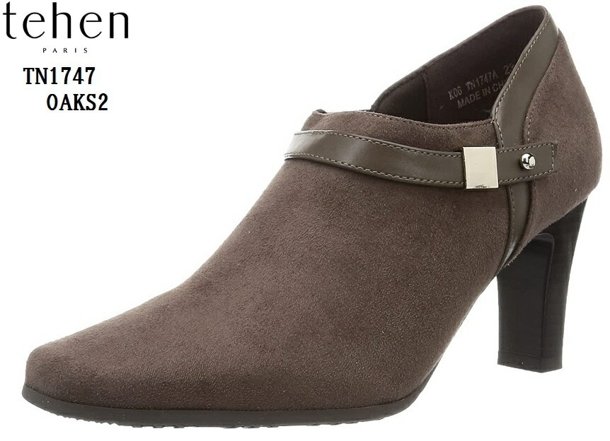 tehen(テーン)TN1747 エレガンスショートブーティパンプス 美脚効果金具使いでおしゃれ度ア