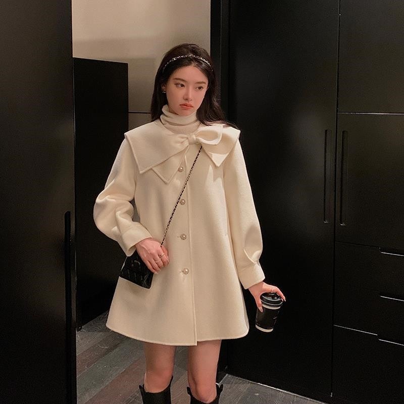 【送料無料】秋冬新しいチェスターコート やさしいかわいいロングコート甘いファッションテーラード