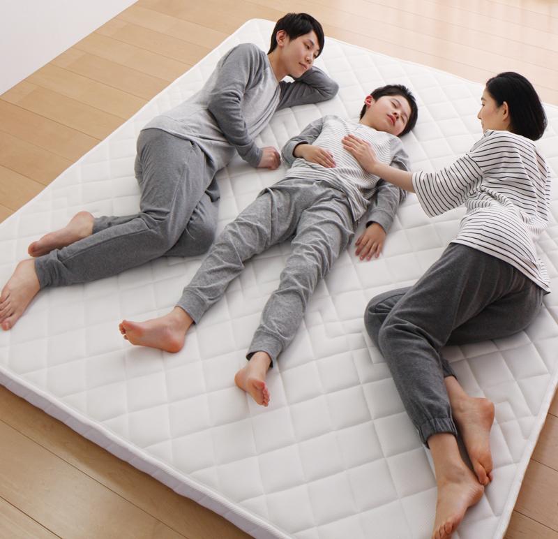 ダブルサイズ 敷布団マットレス レギュラー丈 折りたたみ可能 ポケットコイル 薄型 軽量 高通気