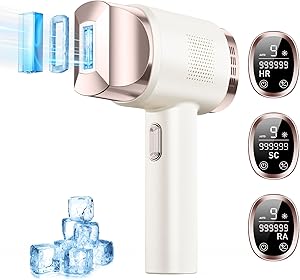 サファイア脱毛器レディースVIO [業界の先進的なサロングレードIPLサファイア脱毛器990,000ラウンド9速19.3J高出力3-in-1多機能] ライト脱毛器脱毛器メンズライトビューティーデバイス