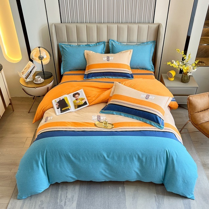 南通全綿臼毛4点セット純綿シーツ布団カバー秋冬強化シングルダブル寝具3点セット