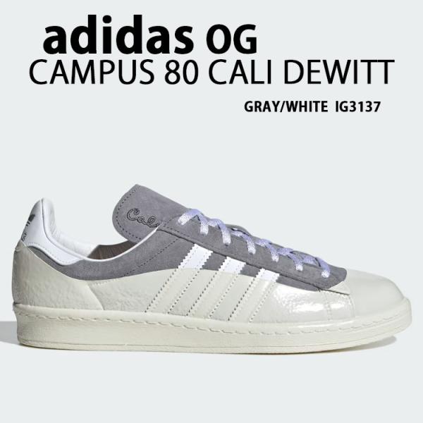 IE7427　スニーカー CALI DEWITT IG3137 GRAY WHITE シューズ カリデウィット グレー コラボ