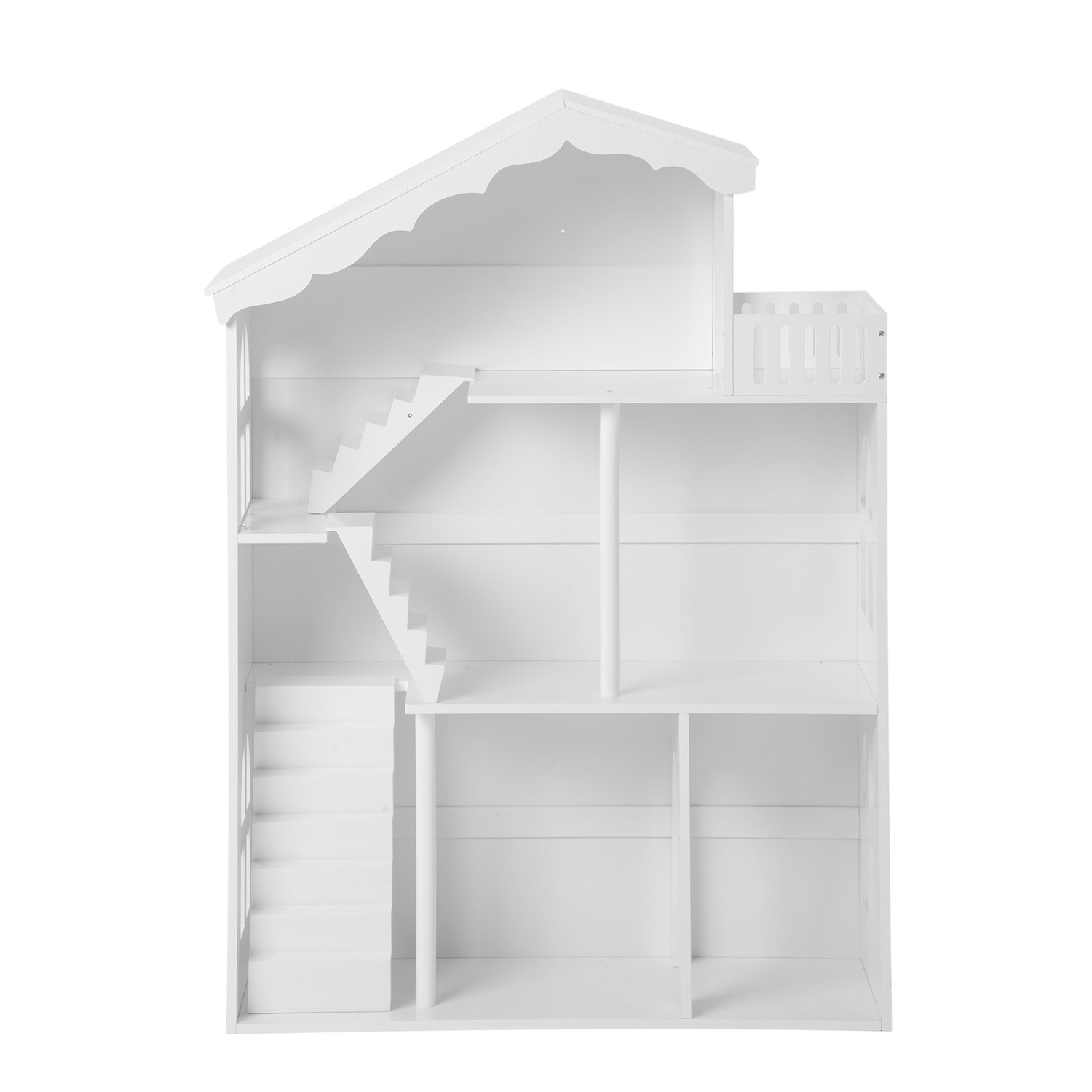 【国内発送&送·料·無·料】ドールハウス トイハウス 人形用ハウス 本棚 知育 木製 おもちゃ収納 ままごと ドール 手作り ワイドタイプ 組立カ簡単 おもちゃ 絵本-127