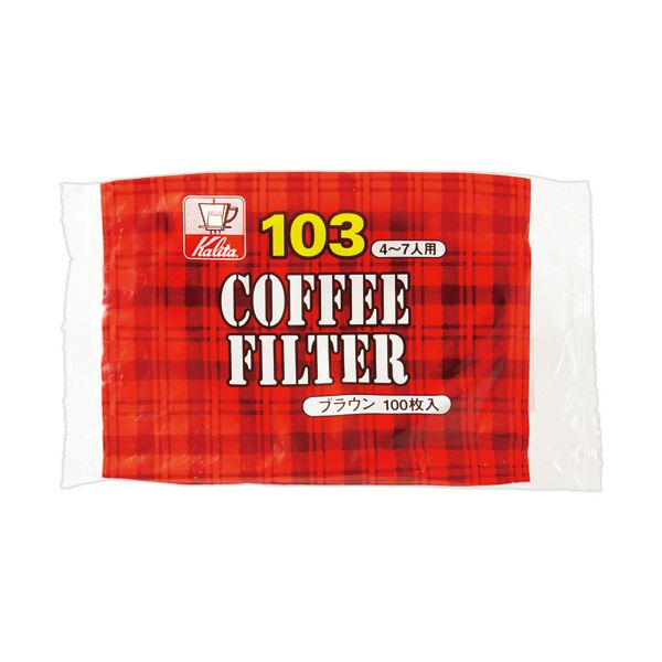 （まとめ）カリタ NK103濾紙 ブラウン（47人用） 15083 1パック（100枚）[x10セット] 4,796円