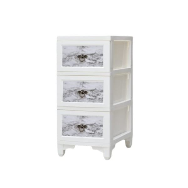 Cuddly カドリーチェスト 3段 ホワイト／マーブル CDL-03W-MB 衣類収納 カドリー 日本製 家具 おしゃれ 収納 組立 7,653円